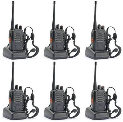 

Mezire 888S BAOFENG Wire Less Phone Walkie Talkie UHF 400-470MHz 16CH CTCSS/DCS Handheld Amateur Radio 2 Way Radio Long Range, Black (6 Pack) Walkie Talkie(Black)