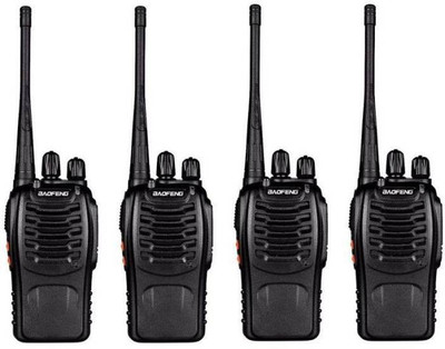Mezire BF-888S Baofeng Bf-888S 4-Way Radios Walkie-Talkies Long Range Handheld Radios Pack of 4 Walkie Talkie(Black)
