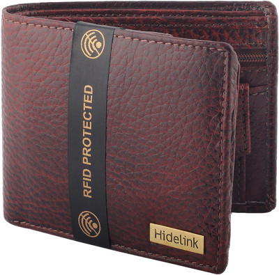 

Hidelink Men Casual Brown Genuine Leather Wallet(6 Card Slots)