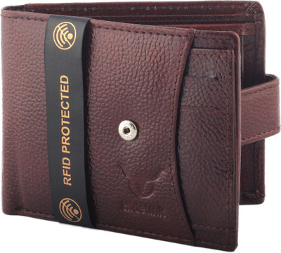 

Hidelink Men Formal Brown Genuine Leather Wallet(6 Card Slots)