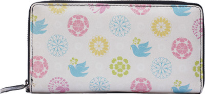 

portlee Women Casual White Artificial Leather Wallet(8 Card Slots), Printed