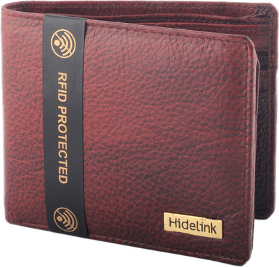 

Hidelink Men Casual Brown Genuine Leather Wallet(6 Card Slots)