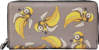 

portlee Women Casual Yellow, Brown Artificial Leather Wallet(8 Card Slots), Printed