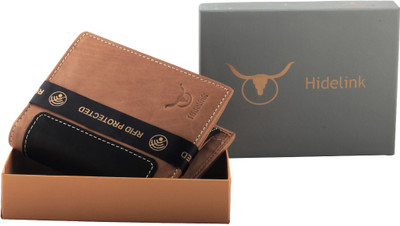 

Hidelink Men Casual Brown, Black Genuine Leather Wallet(6 Card Slots)