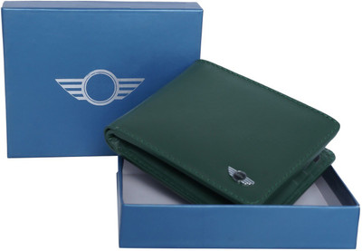 

SHAR Men Tan Genuine Leather Wallet(6 Card Slots), Pine green