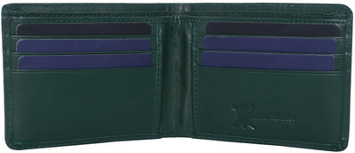 

Hilander Men Green Genuine Leather Wallet(6 Card Slots)