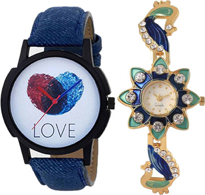 

OpenDeal Combo Pack 2 Best Designer Charming Attractive Style Watch For Men & Women ODSUNG13 Watch - For Boys & Girls