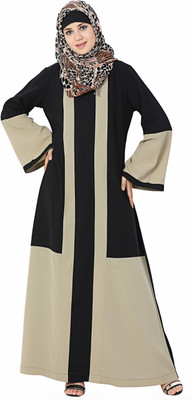 FORELEVY Polyester Solid Abaya(Multicolor)