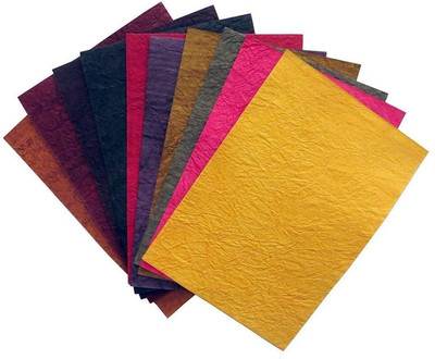 

DI-KRAFT Colored Handmade Paper Sheet Set Of 100 A4 Size Assorted Color, 150 GSM