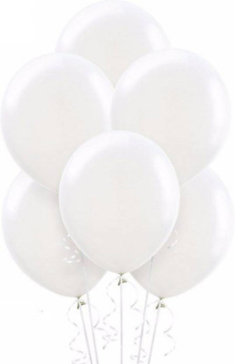 

YNS Crafts Stock Solid 126-75 Balloon(White, Pack of 75)