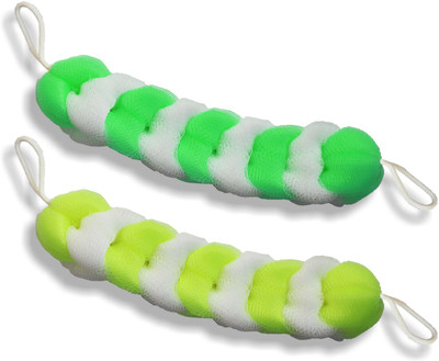 

Cion Stretchable Bath Sponge (Green & Yellow, Pack of 2)