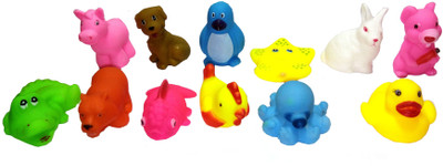

TALKING GANESHA 12 Pcs Baby Swimming Sounding Bath (Multicolor) Bath Toy(Multicolor)
