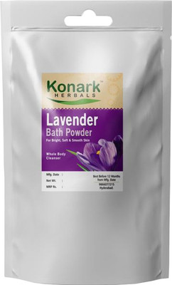 Konark HERBALS Lavender Bath Powder, 100gms(100 g)
