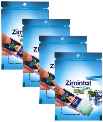 

Ziminta Mouth Freshener Orally Disintegrating Strips ( Sugar Free ) - 30 Strips (Mint Flavour) - Pack Of 4 Strip(10 g)