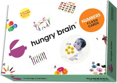 

hungry brain NUMBERS flash card- Easy & fun way of learning-2yr-6yr kids(Purple)