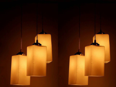 PR Prashant White color Pendants Ceiling Lamp(White)