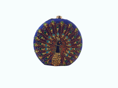 

HimalayaHandicraft Party Blue Clutch