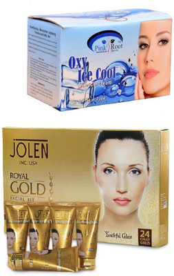 

Pink Root Oxy Ice Bleach 250gand Jolen Royal Gold Kit 250g(Set of 2)