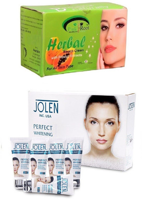 

Pink Root Herbal Bleach 250gand Jolen Perfect Whitening Glow Kit 250g(Set of 2)