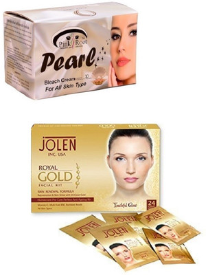 

Pink Root Pearl Bleach 250gand Jolen Royal Gold Kit 50g(Set of 2)