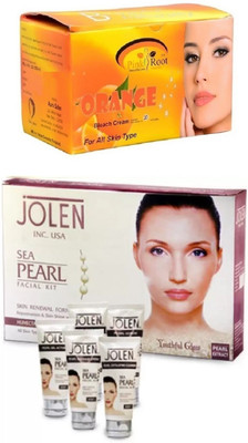

Pink Root Orange Bleach 250gand Jolen Sea Pearl Kit 250g(Set of 2)