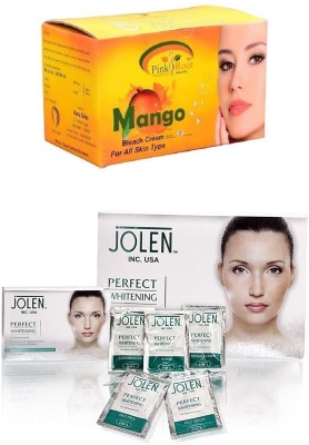 

Pink Root Mango Bleach 250gand Jolen Perfect Whitening Glow Kit 50g(Set of 2)