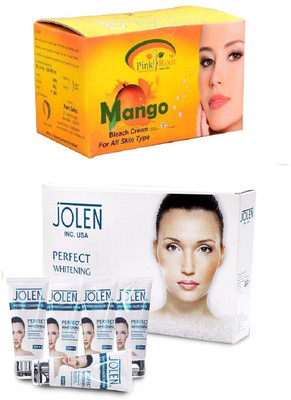

Pink Root Mango Bleach 250gand Jolen Perfect Whitening Glow Kit 250g(Set of 2)