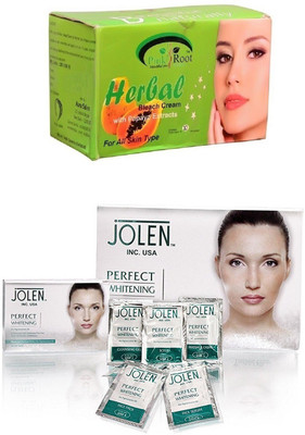 

Pink Root Herbal Bleach 250gand Jolen Perfect Whitening Glow Kit 50g(Set of 2)