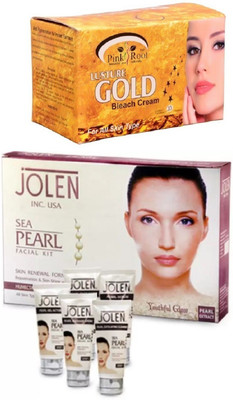 

Pink Root Gold Bleach 250gand Jolen Sea Pearl Kit 250g(Set of 2)