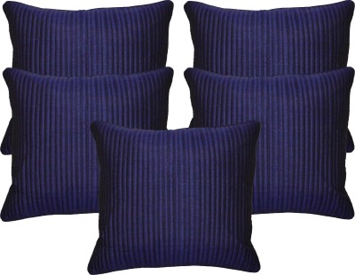 FabLinen Polyester Cushions Cover(Pack of 5, 40 cm*40 cm, Blue)