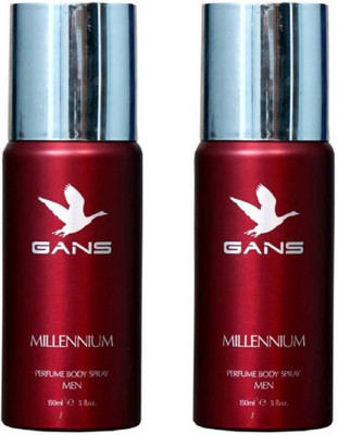 

GANS MILLENIUM Perfume Body Spray - For Men(300 ml, Pack of 2)