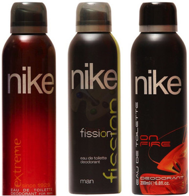 

Nike EXTREME FISSIION ON FIRE Body Spray - For Men & Women(200 ml, Pack of 3)