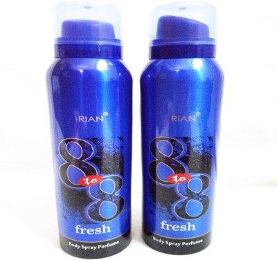 

RIAN 8 TO 8 FRESH Perfume Body Spray - For Men & Women(300 ml, Pack of 2)