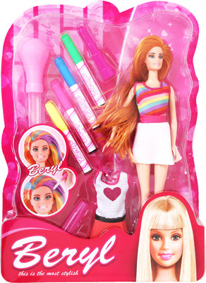 

SuperToy Fashion Doll Hair Color & Design Salon Set With Accessories Toy Set For Girl(Multicolor)