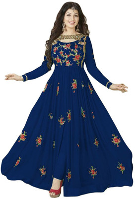ZUAVI Poly Georgette Embroidered Kurta & Churidar Material(Semi Stitched) ZUAVI Poly Georgette Embroidered Kurta & Churidar Material(Semi Stitched)