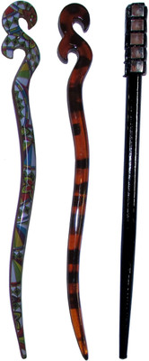 

KRIPA Combo of Multi Color Juda Sticks Bun Stick(Multicolor)