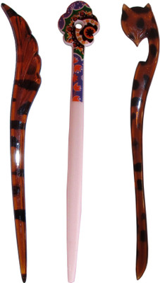 

KAYAI Combo of Multi Color Juda Sticks Bun Stick(Multicolor)