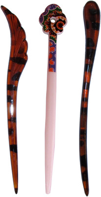 

JNOONY Combo of Multi Color Juda Sticks Bun Stick(Multicolor)