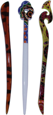 

HUKKUM Combo of Multi Color Juda Sticks Bun Stick(Multicolor)