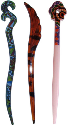 

KRIPA Combo of Multi Color Juda Sticks Bun Stick(Multicolor)