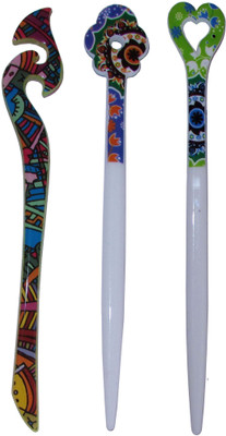 

JUGGI Combo of Multi Color Juda Sticks Bun Stick(Multicolor)