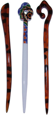 

JUG Combo of Multi Color Juda Sticks Bun Stick(Multicolor)