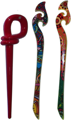 

MAHAMI Combo of Multi Color Juda Sticks Bun Stick(Multicolor)