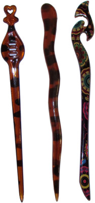 

MAHA Combo of Multi Color Juda Sticks Bun Stick(Multicolor)