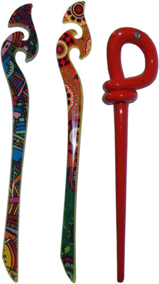 

GANEUU Combo of Multi Color Juda Sticks Bun Stick(Multicolor)