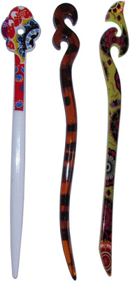 

JUG Combo of Multi Color Juda Sticks Bun Stick(Multicolor)