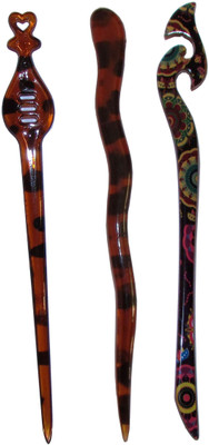 

KITTY Combo of Multi Color Juda Sticks Bun Stick(Multicolor)