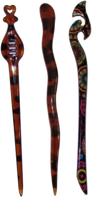 

GANTAK Combo of Multi Color Juda Sticks Bun Stick(Multicolor)