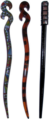 

KITE Combo of Multi Color Juda Sticks Bun Stick(Multicolor)