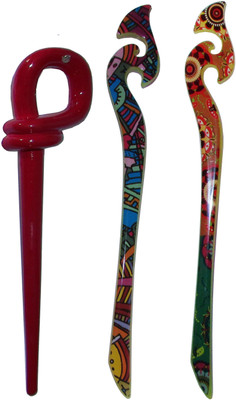 

KIMMI Combo of Multi Color Juda Sticks Bun Stick(Multicolor)
